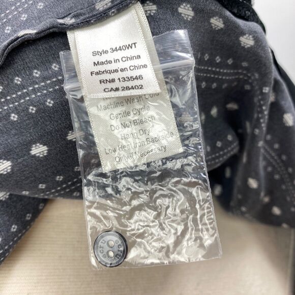 Ecru Womans Black Silk Blouse Small Button Front Long Sleeves Career Casual New - Picture 14 of 15